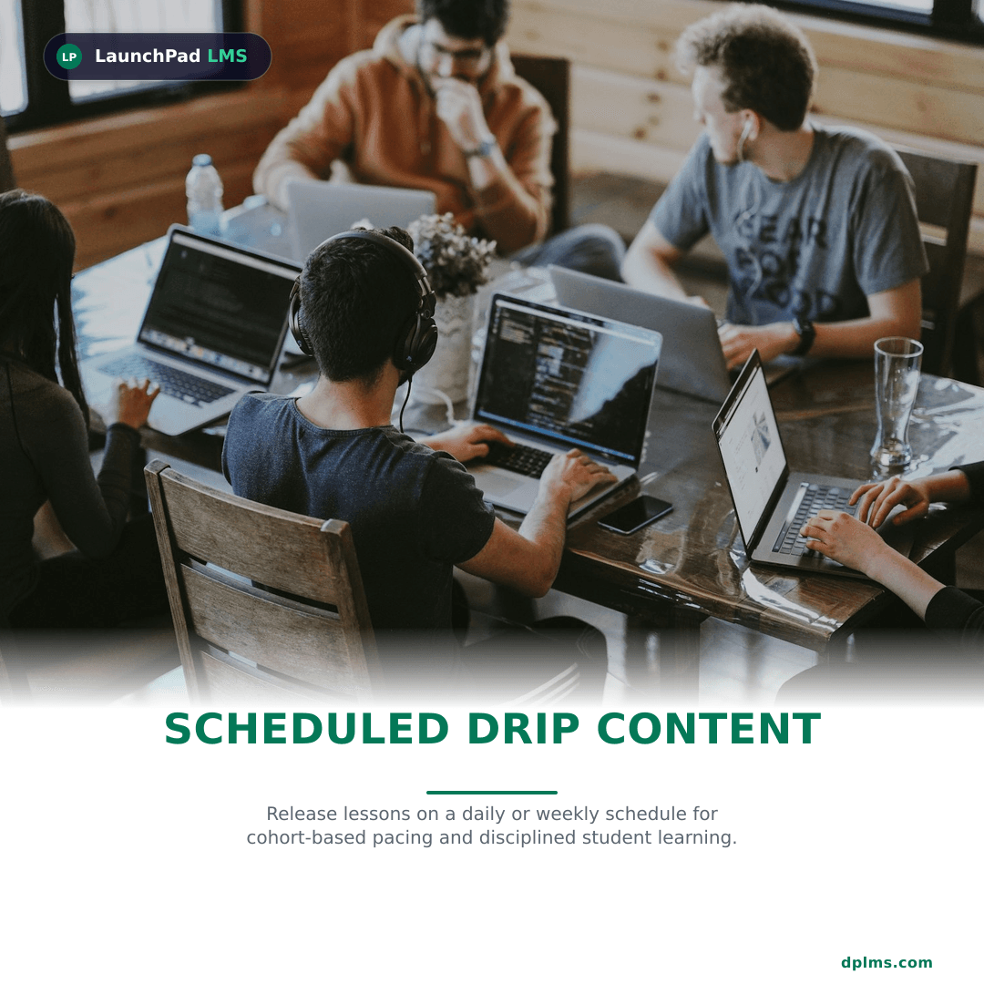 Scheduled Drip Content in DP LMS | Modern Education OS